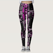 Circuit Pink 2 überall in Leggings (Vorderseite)