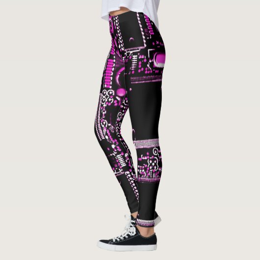Circuit Pink 2 überall in Leggings (Links)