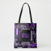 Circuit Purple 2 Monogram tote bag purple back Tasche (Vorderseite)