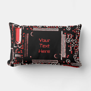 Circuit Red 2 'Dein Text' werfen Kissen Lumbalstan