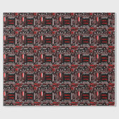 Circuit Red 2 Merry Xmas Packpapier (Flach)