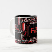 Circuit Red 2 Monogramm Tasse (Vorderseite Links)