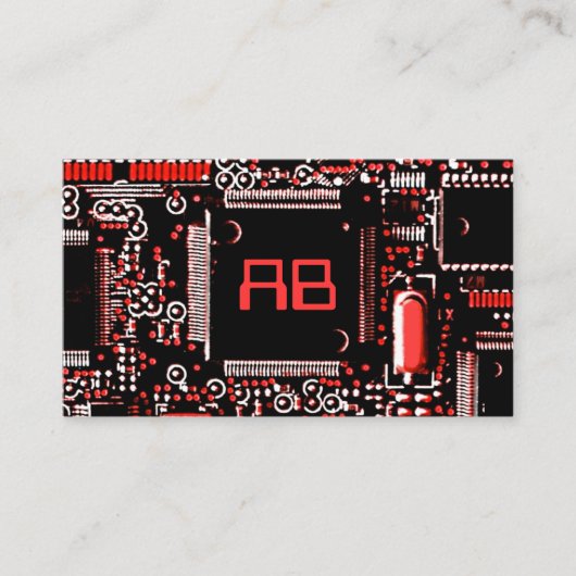 Circuit Red 2 "monogramm Visitenkarte (Vorderseite)