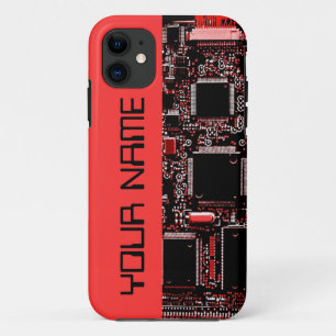 Circuit Red 2 "Name" iPhone Gehäuseseite rot Case-Mate iPhone Hülle