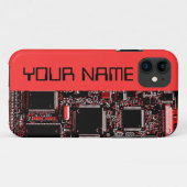 Circuit Red 2 "Name" iPhone Gehäuseseite rot Case-Mate iPhone Hülle (Rückseite (Horizontal))