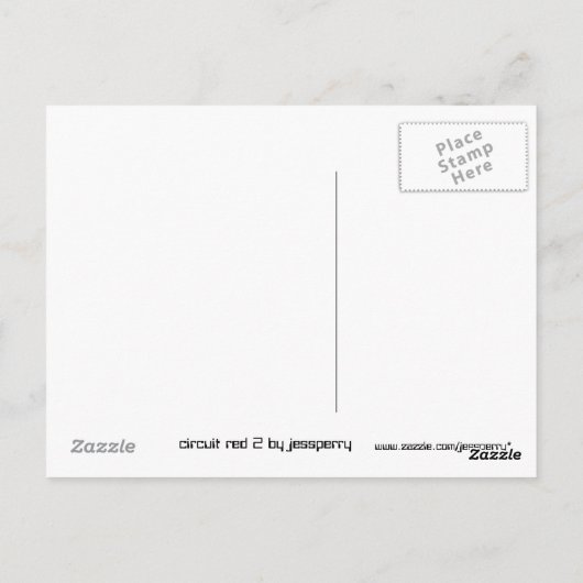 Circuit Red 2 Postkarte (Rückseite)