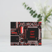 Circuit Red 2 Postkarte "Dein Text" (Stehend Vorderseite)