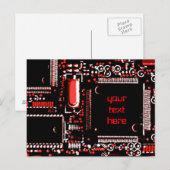 Circuit Red 2 Postkarte "Dein Text" (Vorne/Hinten)
