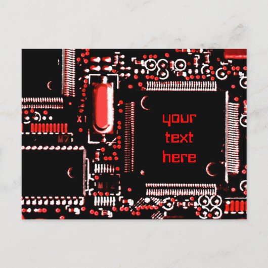 Circuit Red 2 Postkarte "Dein Text" (Vorderseite)