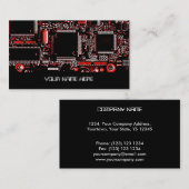 Circuit Red 2 Visitenkartenvorlage Visitenkarte (Vorne/Hinten)