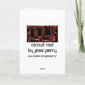 Circuit Red "Happy Birthday" Grüße Karte (Rückseite)
