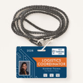 Circuit Tech Event Coordinator Photo ID Badge Ausweis (Vorderseite mit Schlüsselband)