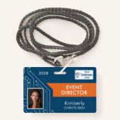 Circuit Technology Event Director Photo ID Badge Ausweis (Vorderseite mit Schlüsselband)