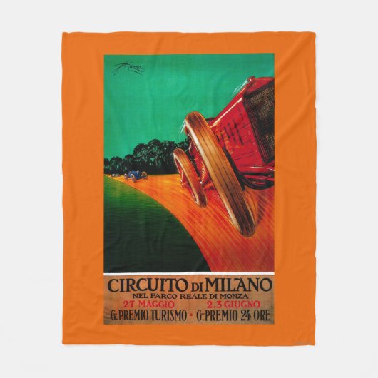 Circuito Di Mailand Vintages PosterEurope Fleecedecke (Vorderseite)