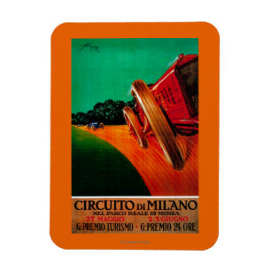 Circuito Di Mailand Vintages PosterEurope Magnet