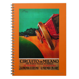 Circuito Di Mailand Vintages PosterEurope Notizblock