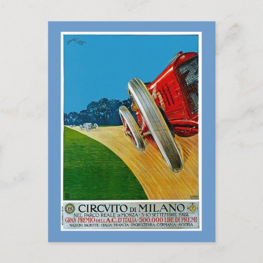 Circuito Di Milano Postkarte (Vorderseite)