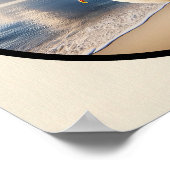 Circular 3D-Bild eines schönen braunen Pelican Poster (Ecke)