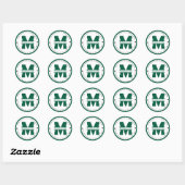 Circular address labels,monogram address labels runder aufkleber (Blatt)