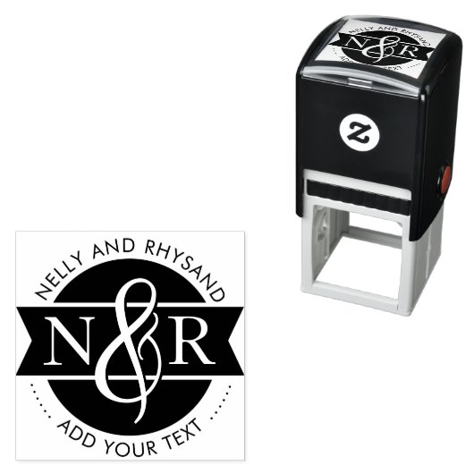 Circular Associate Initials & Amperand Business Permastempel (Beispiel)