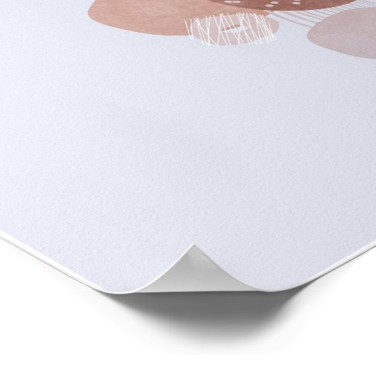 Circular Bio Simple Boho Drawings Boho Chic Poster (Ecke)