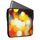 Circular Bokeh: Abstraktes Weihnachtslicht Laptopschutzhülle (Vorne Rechts)