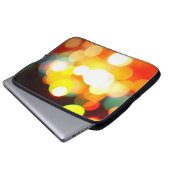 Circular Bokeh: Abstraktes Weihnachtslicht Laptopschutzhülle (Vorne Knopf)