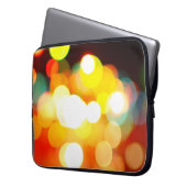 Circular Bokeh: Abstraktes Weihnachtslicht Laptopschutzhülle (Vorderseite Links)