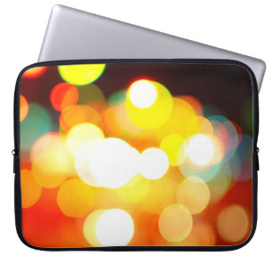 Circular Bokeh: Abstraktes Weihnachtslicht Laptopschutzhülle