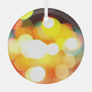 Circular Bokeh: Abstraktes Weihnachtslicht Ornament Aus Glas