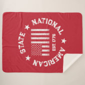 Circular Briefmarke American Staat National Est 17 Sherpadecke (Vorderseite (Horizontal))