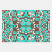 Circular Celestial Concentric Circles Pattern Geschenkpapier Set (Vorderseite 2)