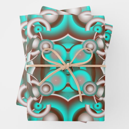 Circular Celestial Concentric Circles Pattern Geschenkpapier Set (Beispiel)