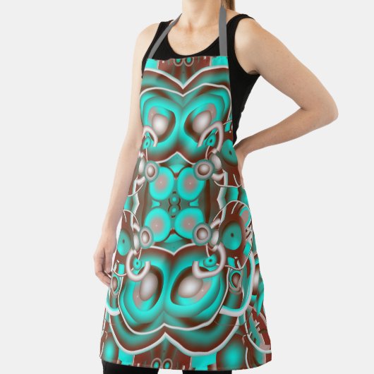 Circular Celestial Concentric Circles Pattern Schürze (InSitu)