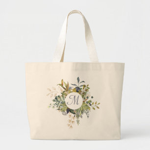 Circular Floliage Fram mit Monogramm Jumbo Stoffbeutel