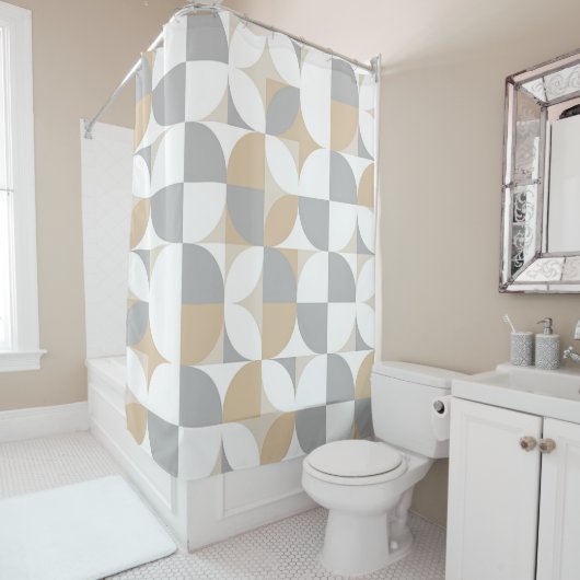 Circular Flow – Bauhaus Style Duschvorhang (Beispiel)