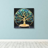 Circular Gemstone Tree of Life Leinwanddruck (Insitu (Holzboden))
