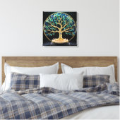 Circular Gemstone Tree of Life Leinwanddruck (Insitu (Schlafzimmer))