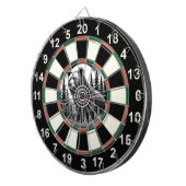 Circular Grizzy Bear Bullseye Art Dartscheibe (Vorderseite rechts)