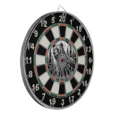 Circular Grizzy Bear Bullseye Art Dartscheibe (Vorderseite Links)