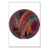 Circular Illusion Fantasy Table Card - Anpassen Tischnummer (Vorderseite)