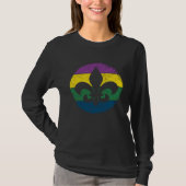 Circular Jester Hat Silhouette  Mardi Gras Masquer T-Shirt (Vorderseite)