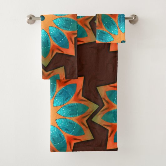 Circular Kaleidoskop in einer Mischung aus Woody u Badhandtuch Set (Insitu)