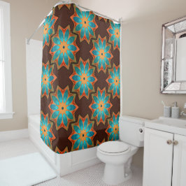 Circular Kaleidoskop in einer Mischung aus Woody u Duschvorhang