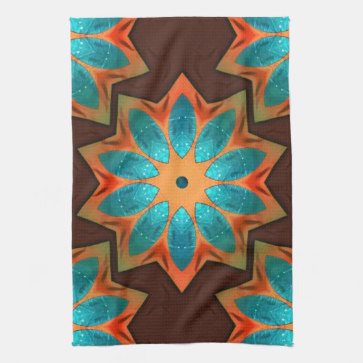 Circular Kaleidoskop in einer Mischung aus Woody u Geschirrtuch (Vertikal)