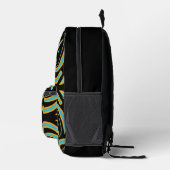 Circular, Linear And Tapered Shapes Abstract Art Bedruckter Rucksack (Rechts)