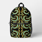 Circular, Linear And Tapered Shapes Abstract Art Bedruckter Rucksack (Vorderseite)