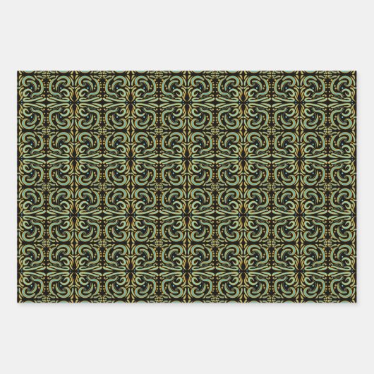 Circular, Linear And Tapered Shapes Abstract Art Geschenkpapier Set (Vorderseite)