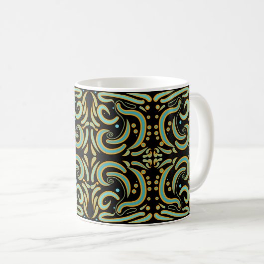 Circular, Linear And Tapered Shapes Abstract Art Kaffeetasse (VorderseiteRechts)