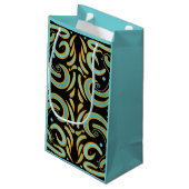 Circular, Linear And Tapered Shapes Abstract Art Kleine Geschenktüte (Rückseite Schrägansicht)